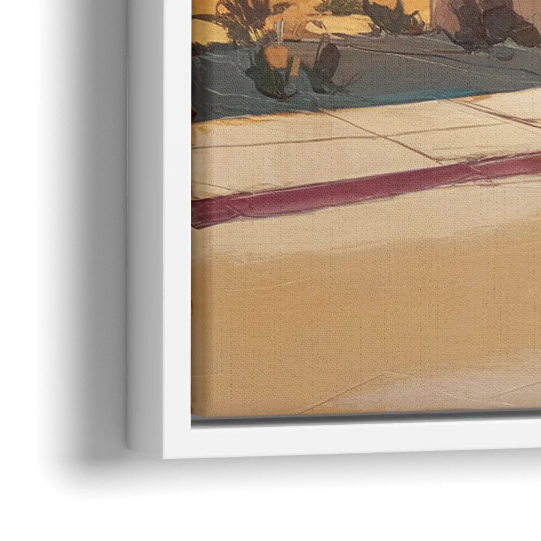 Marfa Roadside Charm - Close-Up White Frame Canvas
