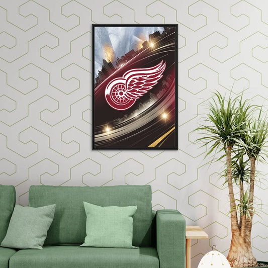 Detroit Red Wings Legacy - Living Room Black Frame Canvas