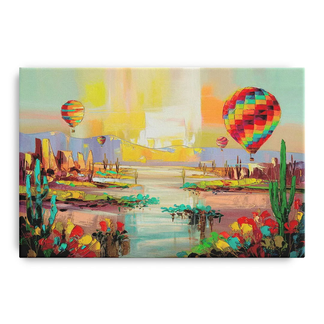 Albuquerque Hot Air Balloons - Canvas Wall Art