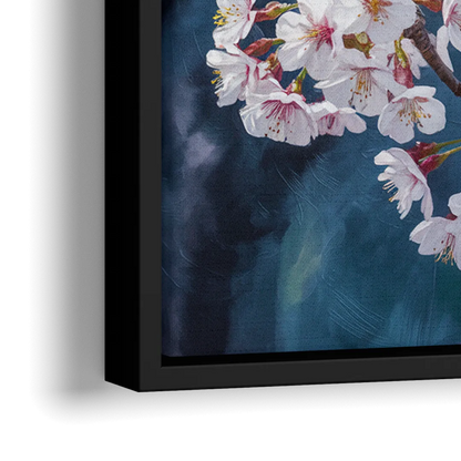 Queen Elizabeth Park Blossoms - Close-Up Black Frame Canvas