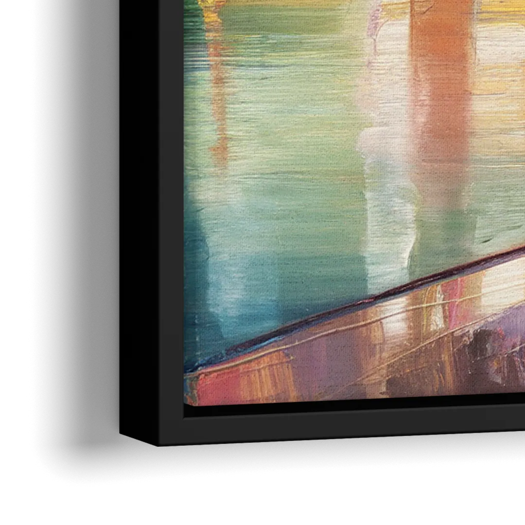 Austin Enchanting Cityscape - Close-Up Black Frame Canvas