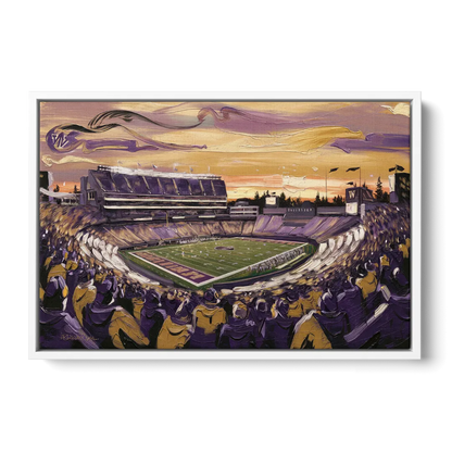 Washington Huskies Spirit - White Frame Canvas