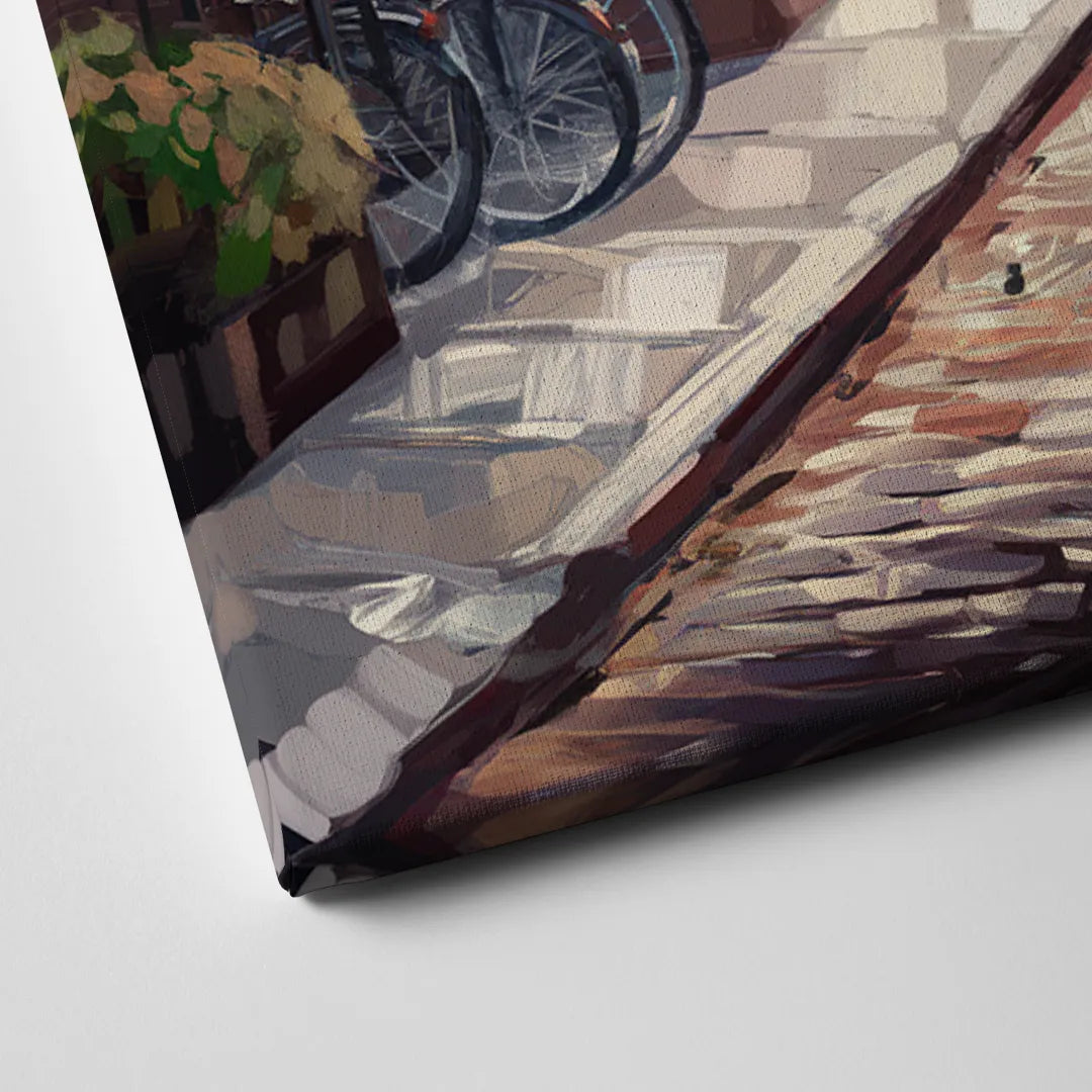 Rochester Cobblestone Streets Canvas Close Up
