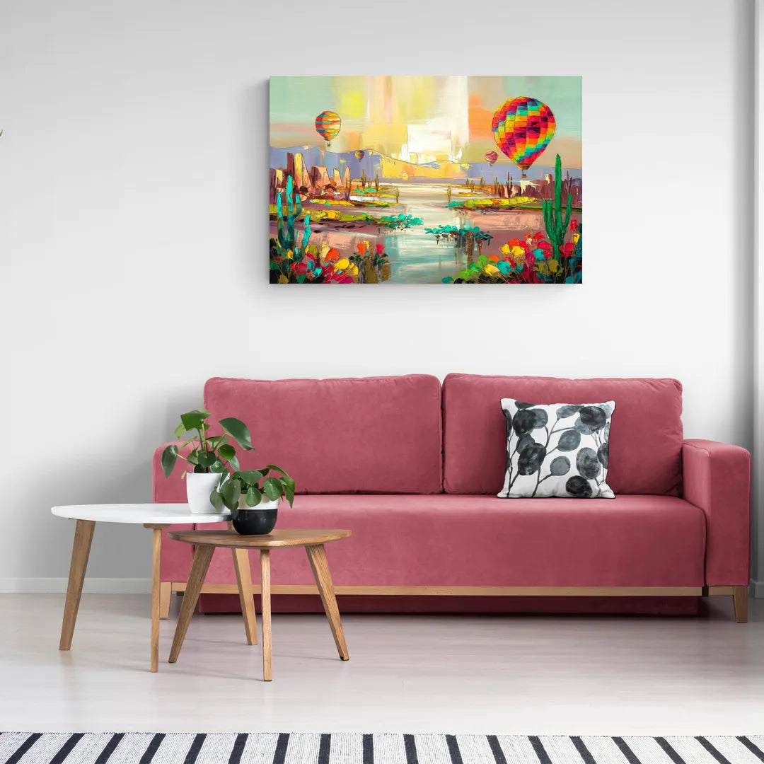 Albuquerque Hot Air Balloons - Canvas Wall Art Living Room