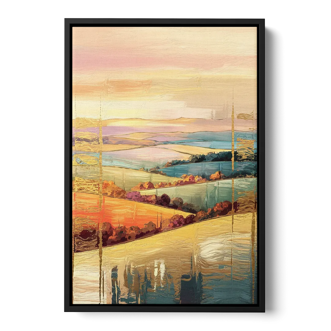 Burlington Scenic Horizons - Black Frame Canvas