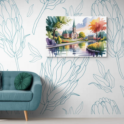 Quebec City Historic Churches - Canvas Wall Art Living Room