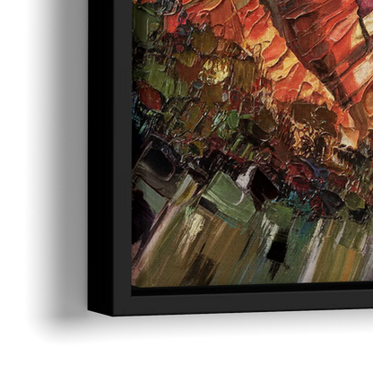 San Diego Sunset Cliffs - Close-Up Black Frame Canvas