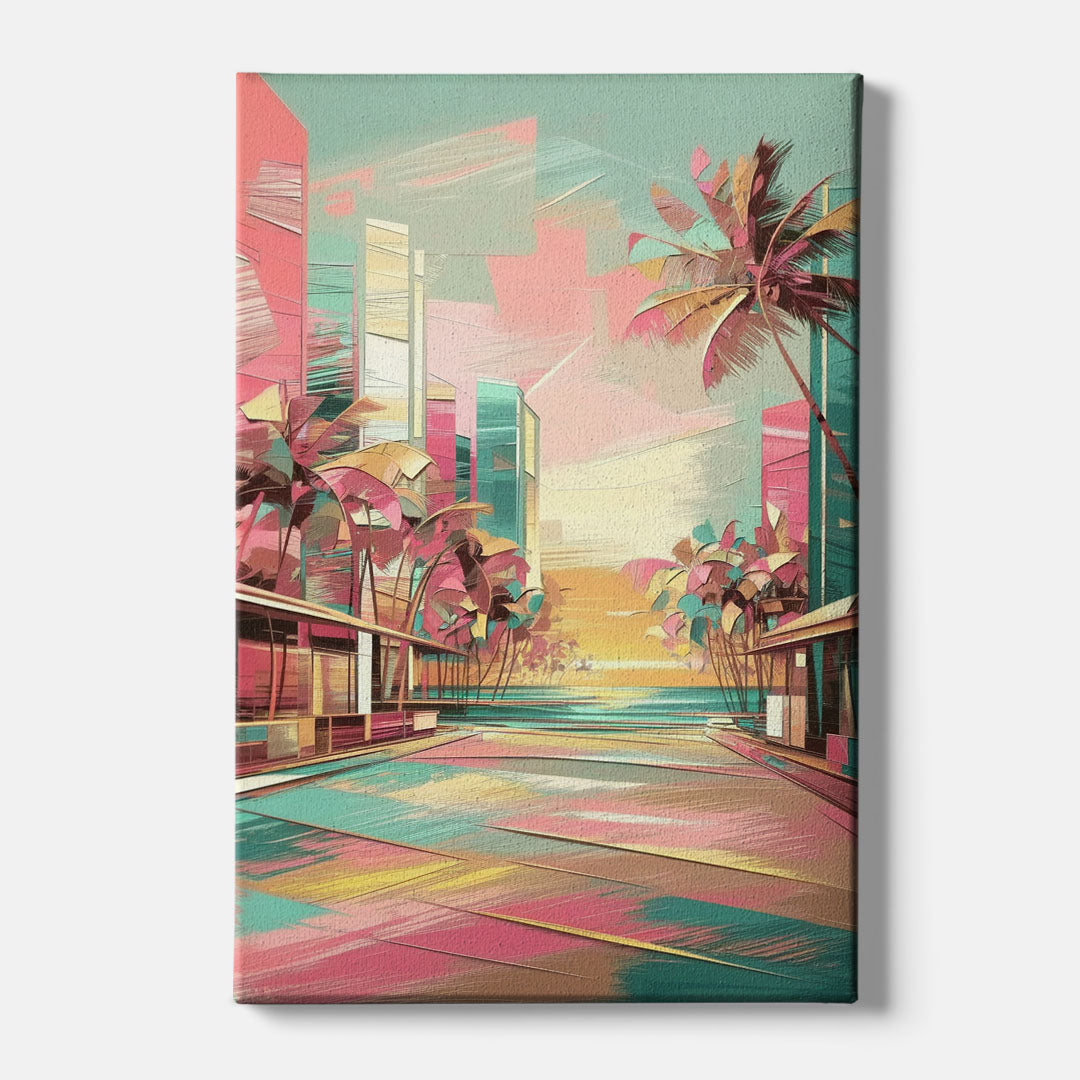 Miami Beach Vibes - Canvas Wall Art