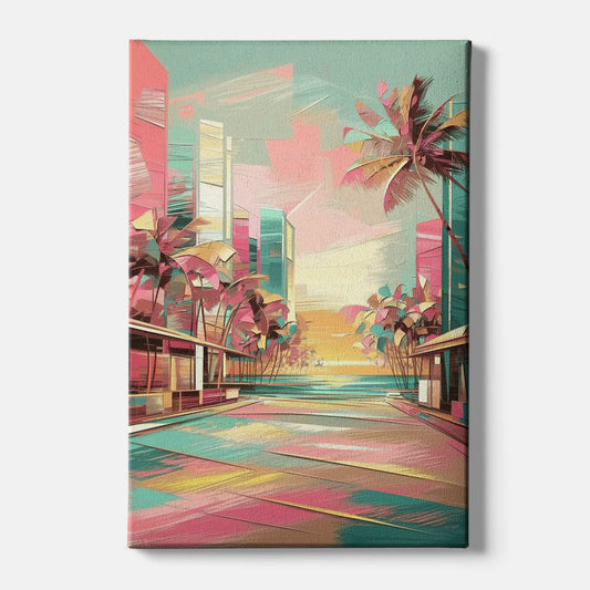 Miami Beach Vibes - Canvas Wall Art