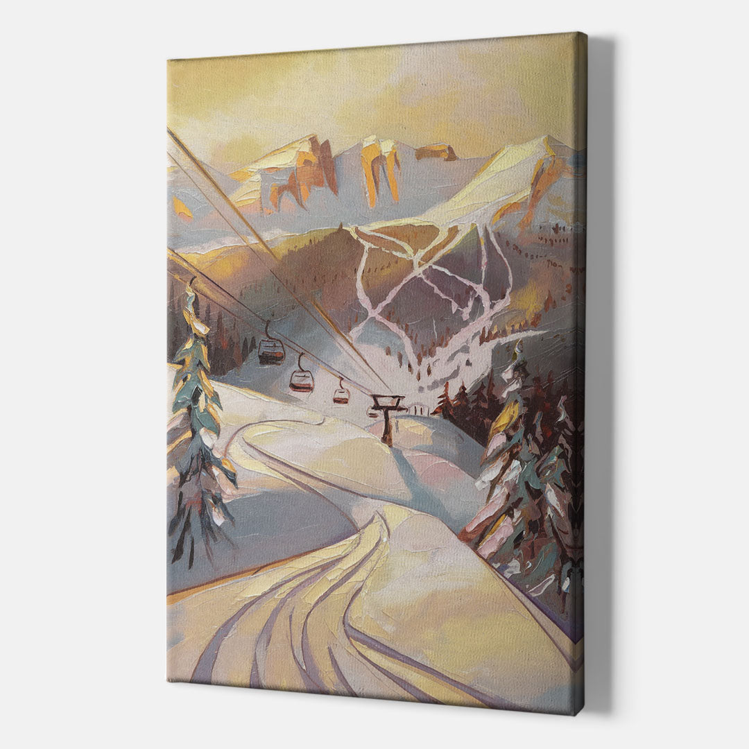 Vail Ski Slopes - Canvas Wall Art Indoor