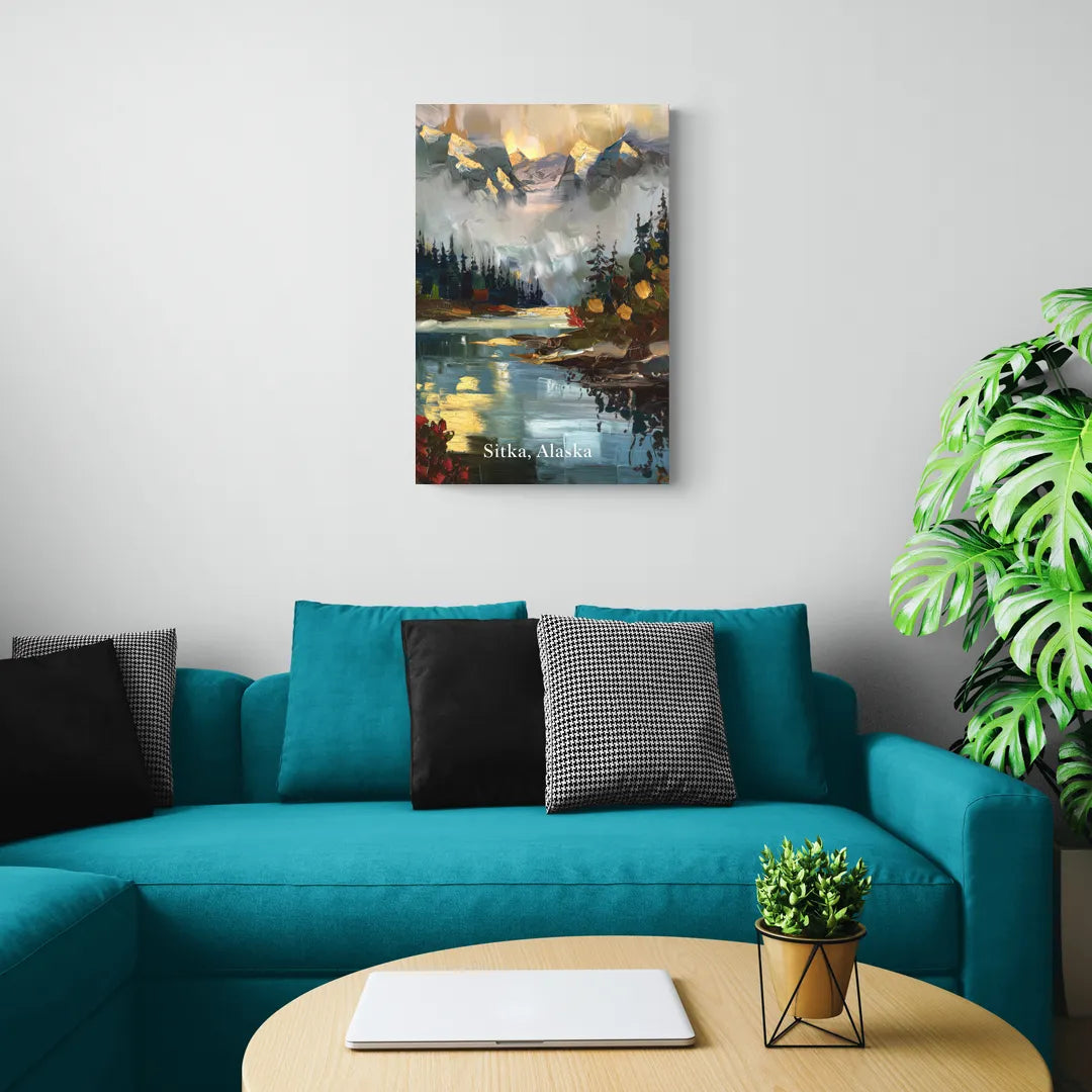 Sitka Scenic Reflections - Canvas Wall Art Living Room