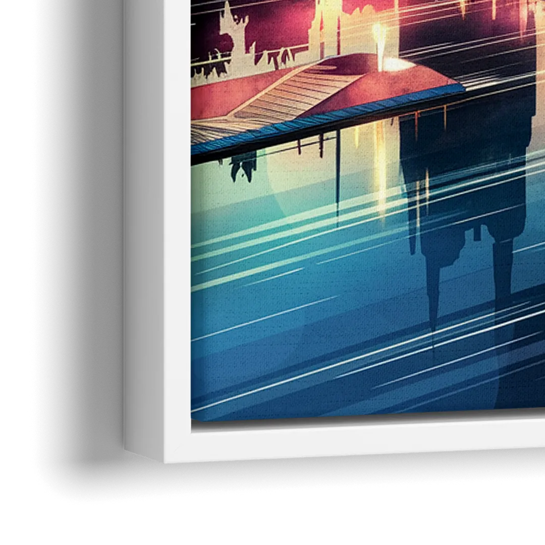 Nashville Iconic Locations - Close-Up White Frame Canvas