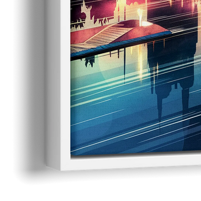Nashville Iconic Locations - Close-Up White Frame Canvas