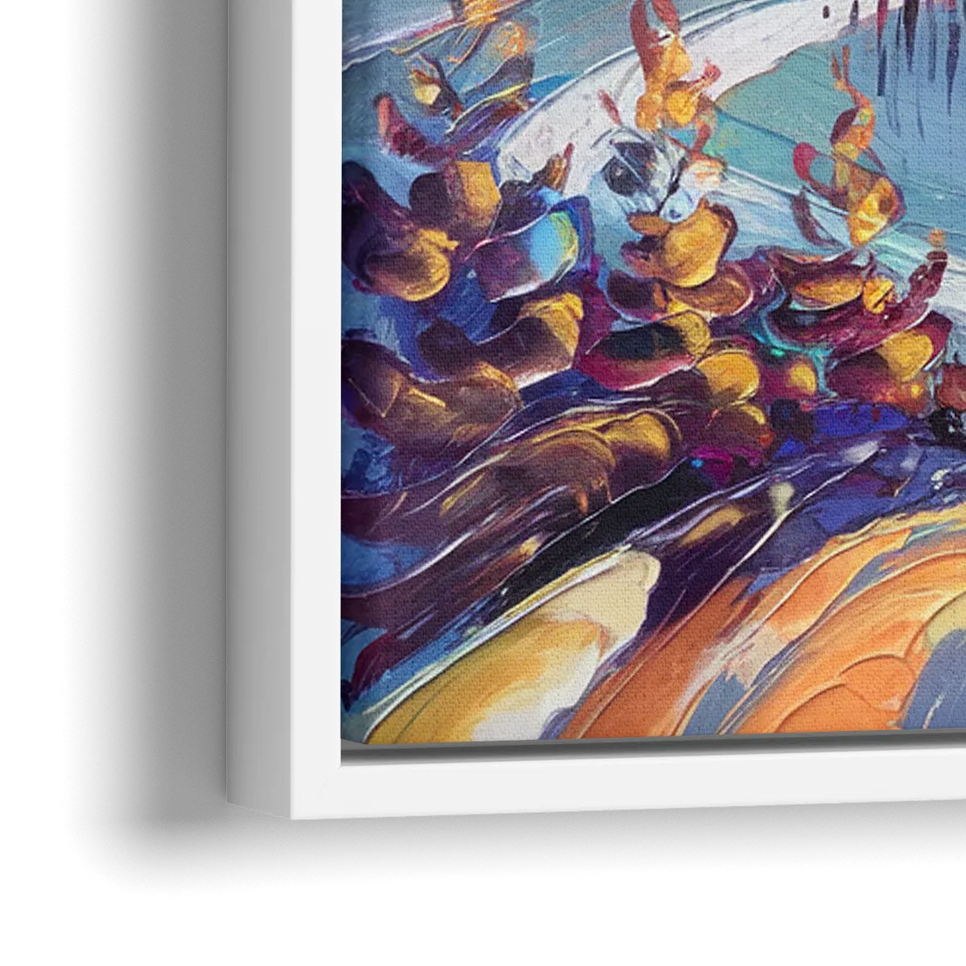 Breckenridge Scenic Trails - Close-Up White Frame Canvas