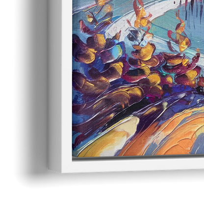 Breckenridge Scenic Trails - Close-Up White Frame Canvas