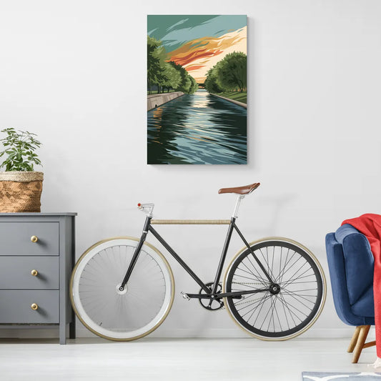 Tulsa Riverfront Views - Canvas Wall Art Living Room