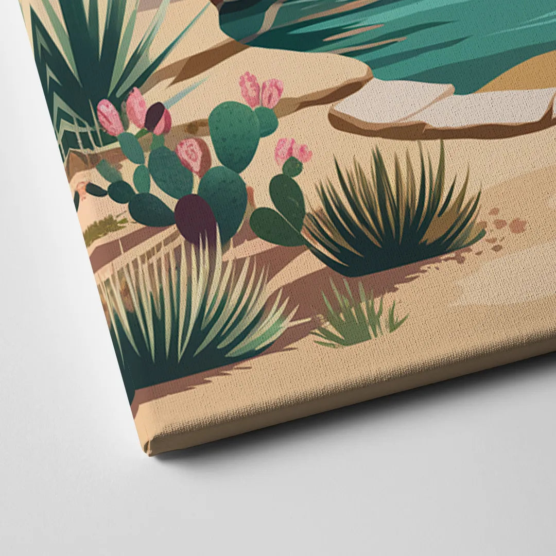Palm Springs Desert Oasis Canvas Close Up