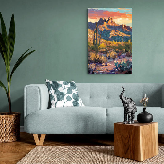 Scottsdale Mountain Views - Canvas Wall Art Living Room