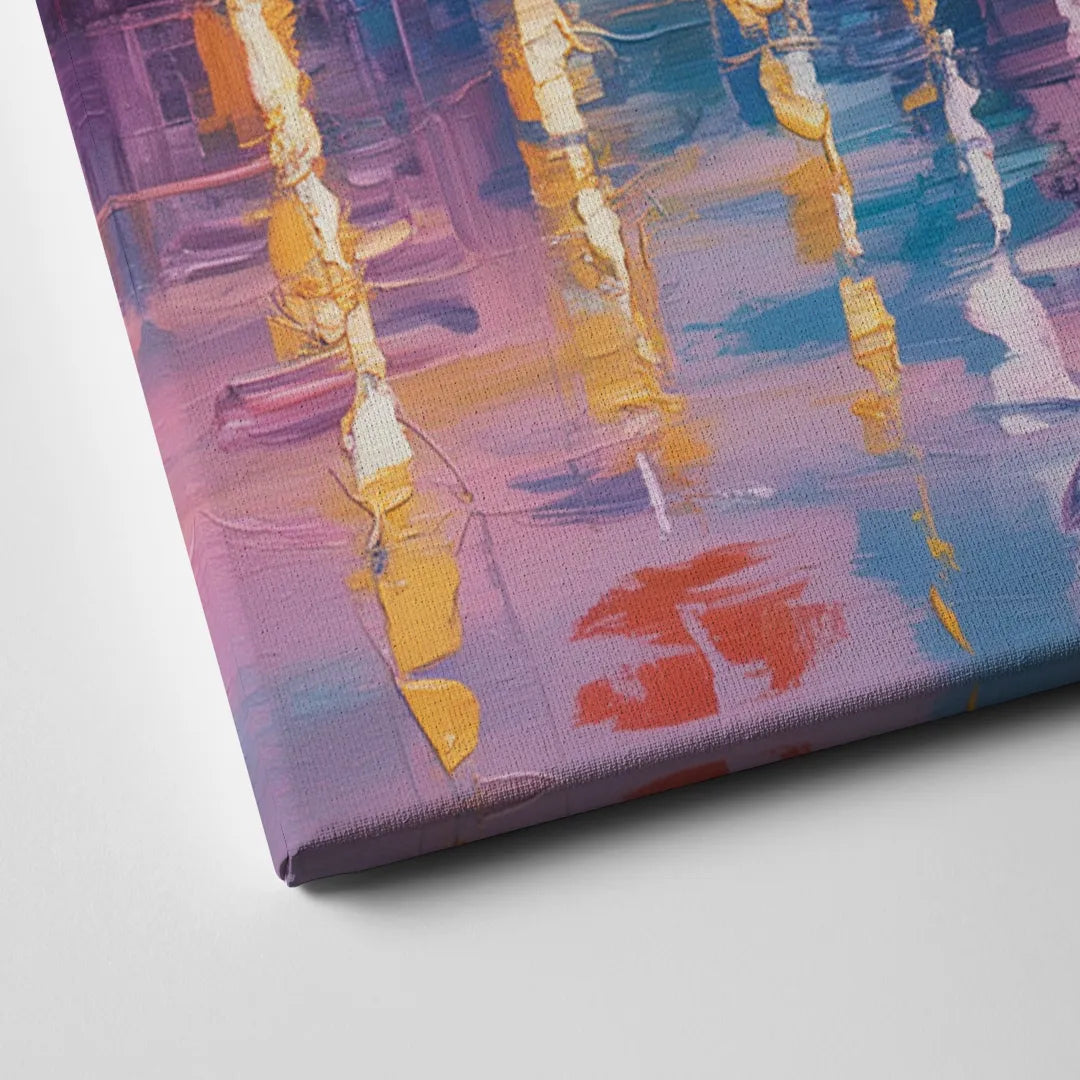 Vancouver City Lights Canvas Close Up