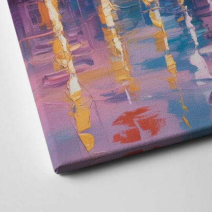 Vancouver City Lights Canvas Close Up