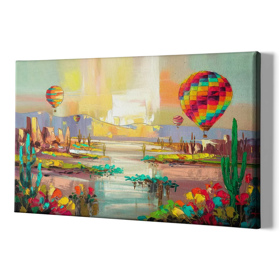 Albuquerque Hot Air Balloons - Canvas Print Art Sides