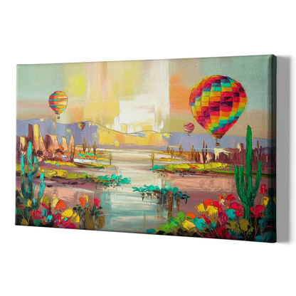 Albuquerque Hot Air Balloons - Canvas Print Art Sides