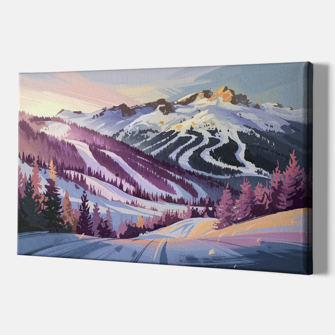 Breckenridge Snowy Peaks - Canvas Wall Art Indoor