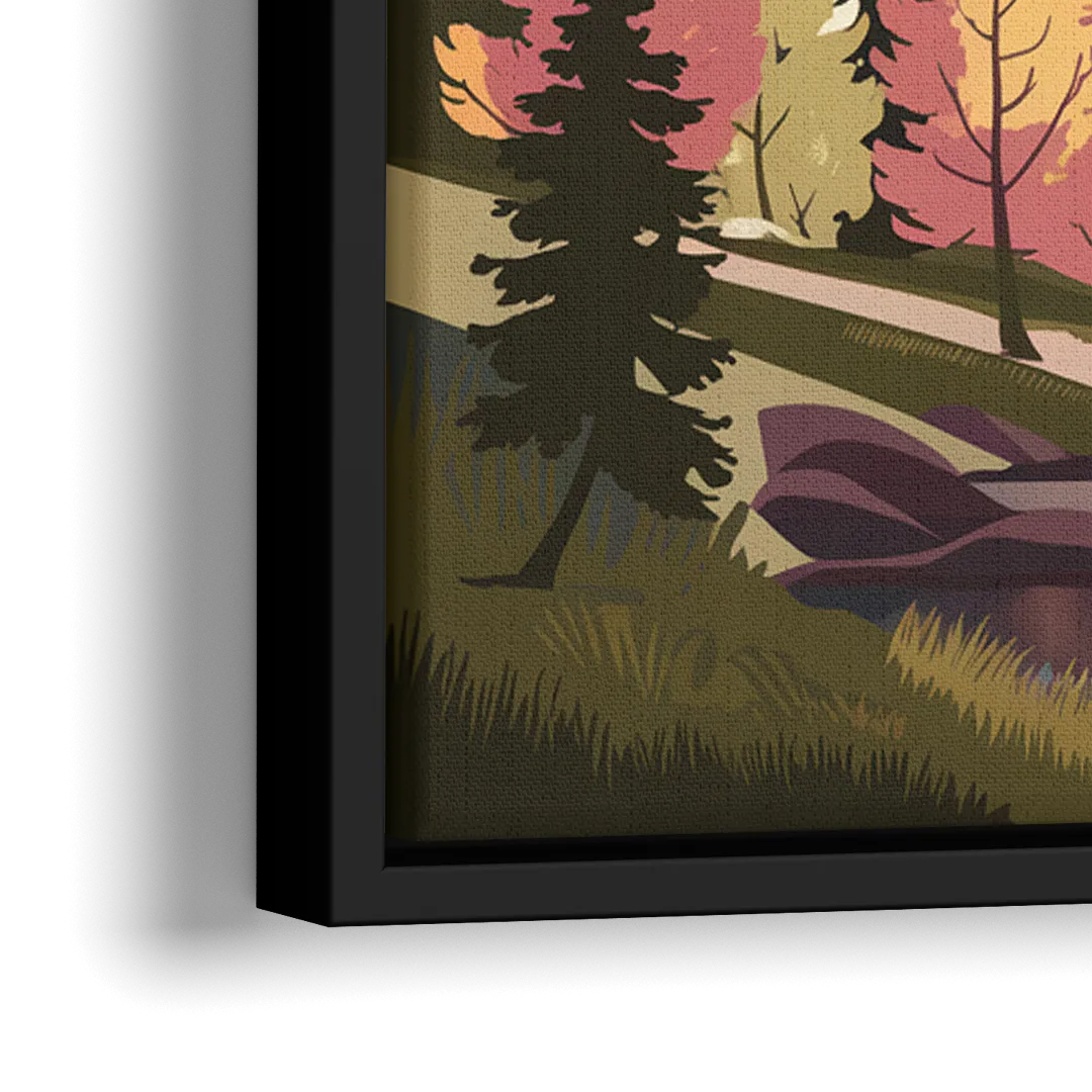 Telluride Alpine Landscape - Close-Up Black Frame Canvas