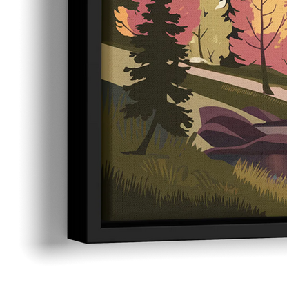 Telluride Alpine Landscape - Close-Up Black Frame Canvas