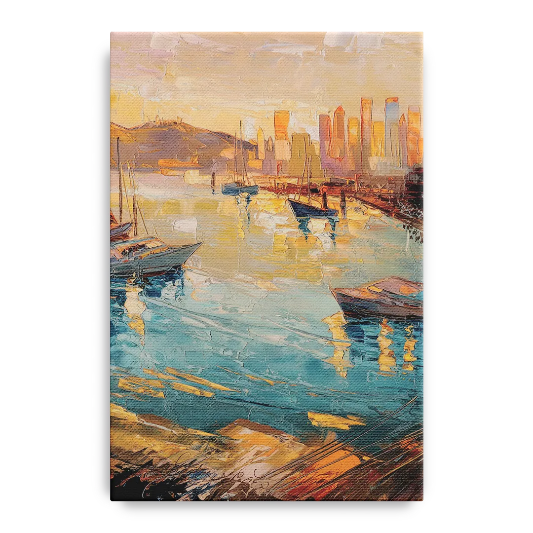 San Diego Harbor View Coastal - Canvas Wall Art