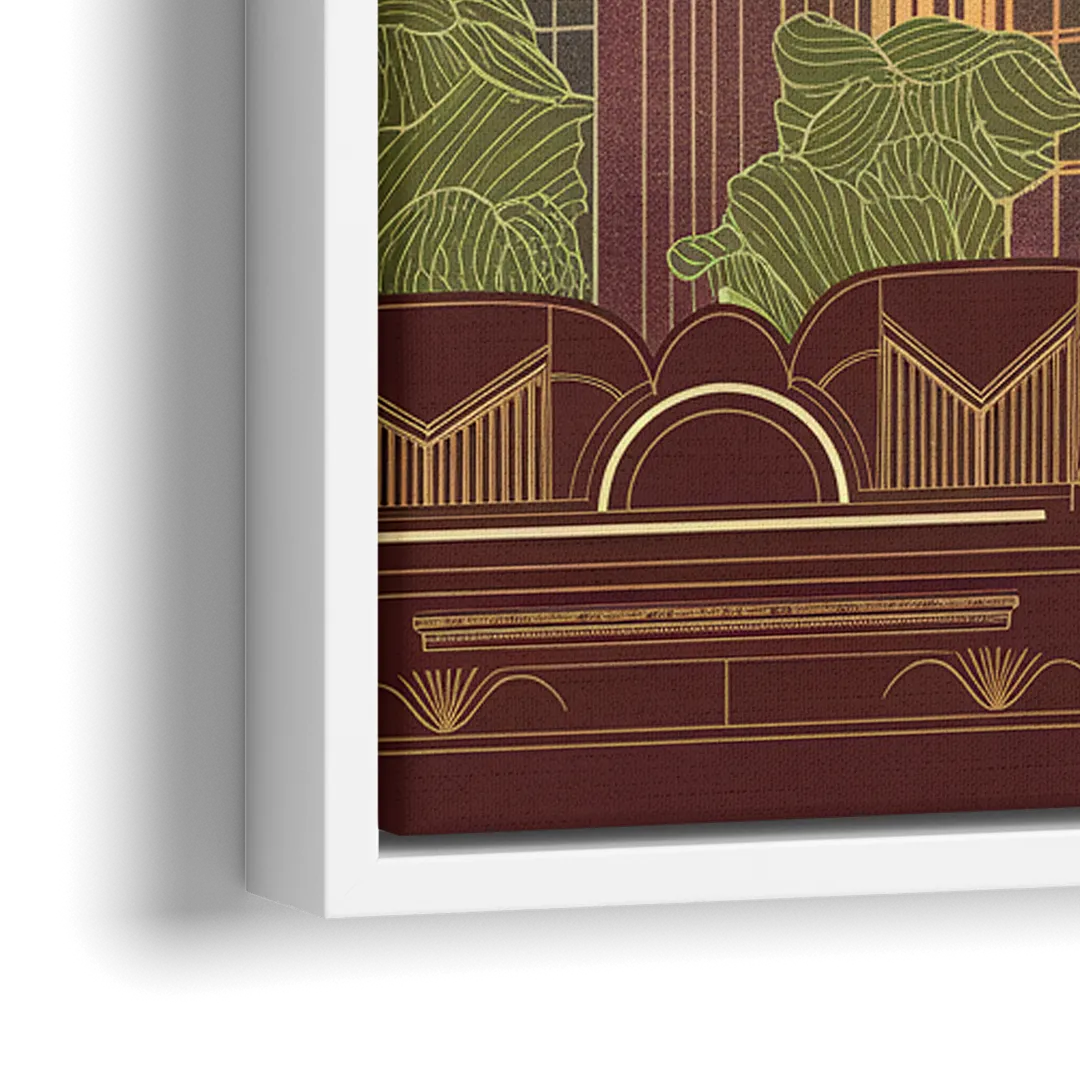 Detroit Architectural Beauty - Close-Up White Frame Canvas