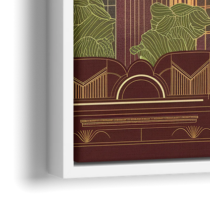 Detroit Architectural Beauty - Close-Up White Frame Canvas