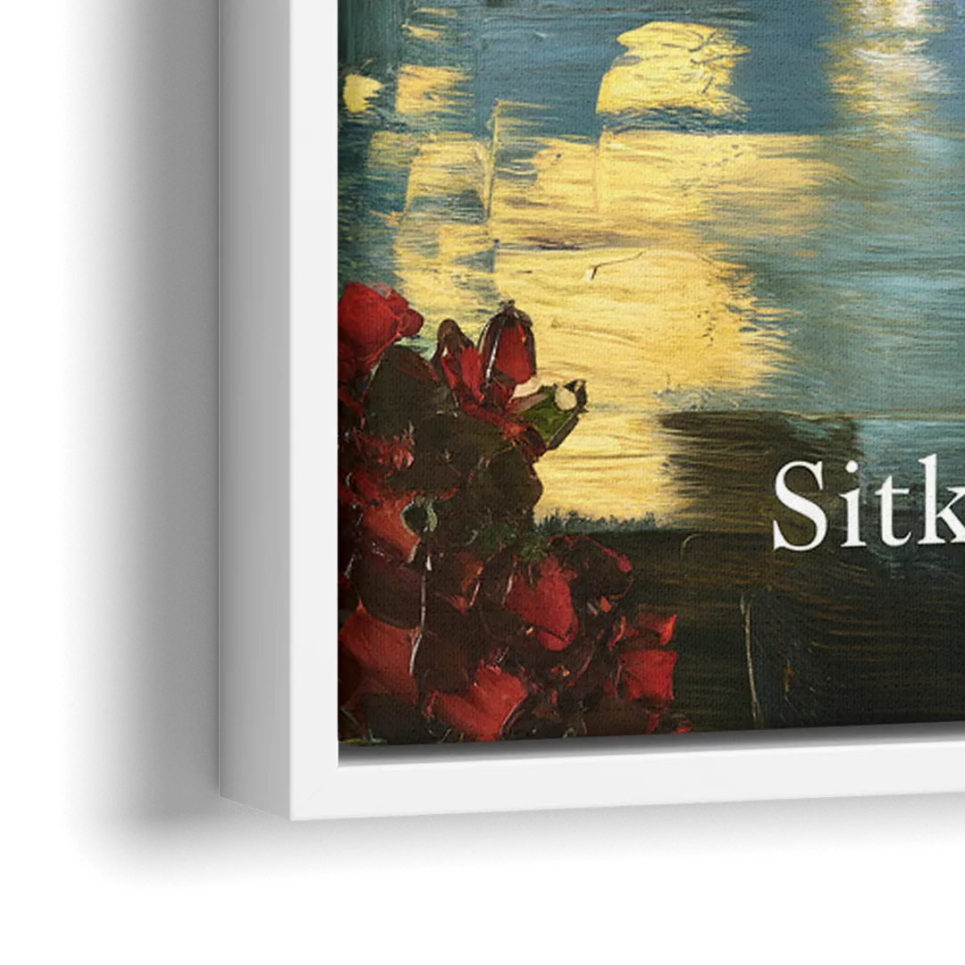 Sitka Scenic Reflections - Close-Up White Frame Canvas