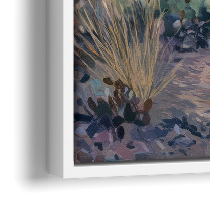 Albuquerque Sandia Mountains - Close-Up White Frame Canvas