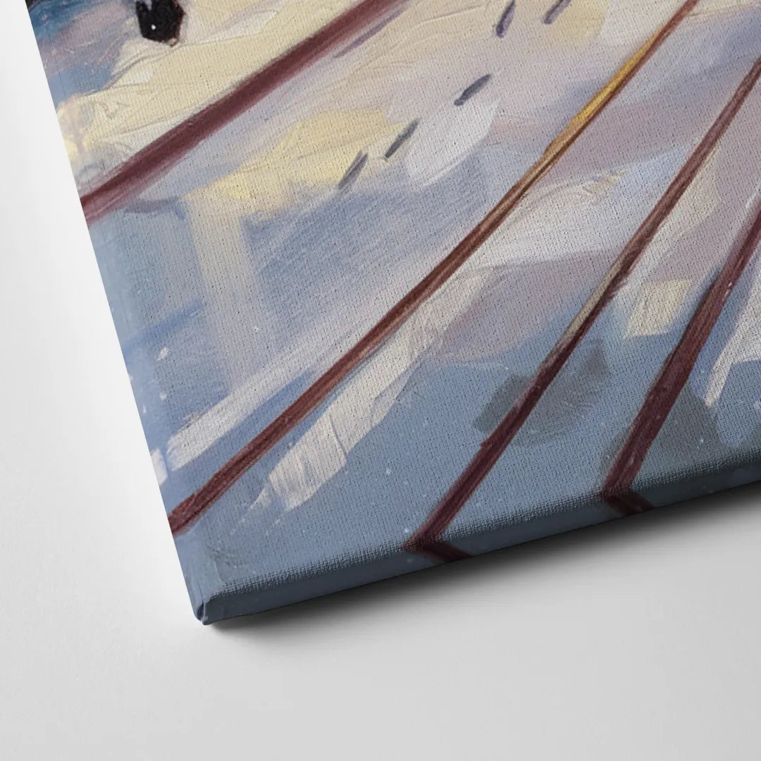 Salt Lake City Winter Scene Canvas Close Up