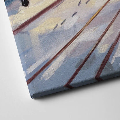 Salt Lake City Winter Scene Canvas Close Up