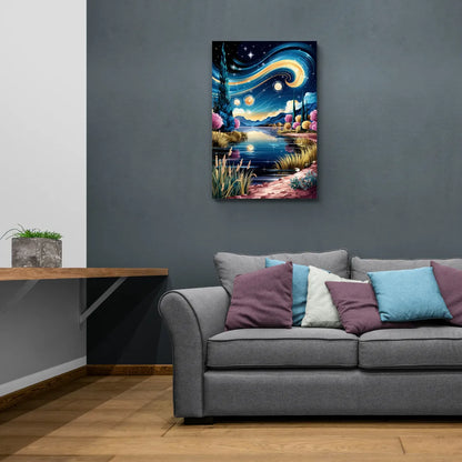 Lubbock Starry Night Sky - Canvas Wall Art Living Room