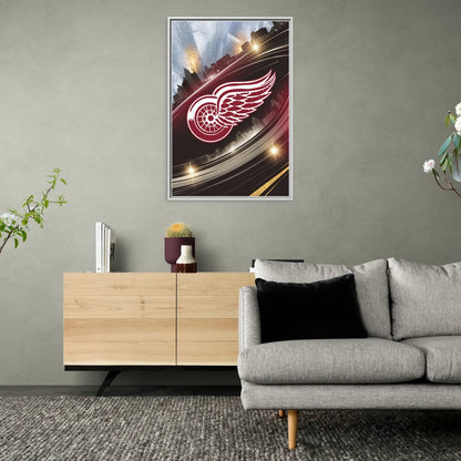 Detroit Red Wings Legacy - Living Room White Frame Canvas