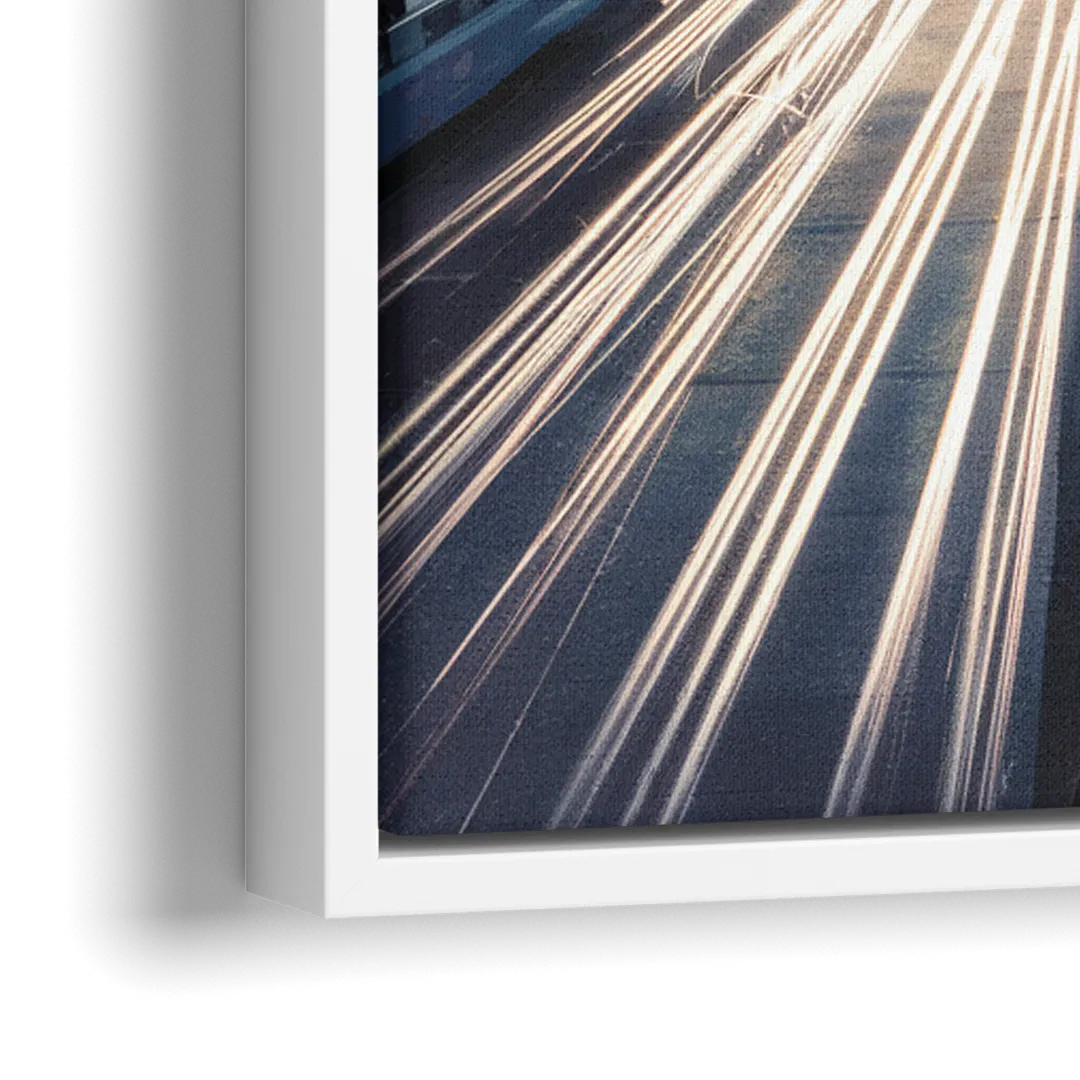 Atlanta Downtown Landmarks - Close-Up White Frame Canvas