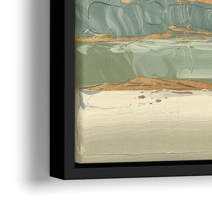 Eugene Abstract Landscape - Close-Up Black Frame Canvas