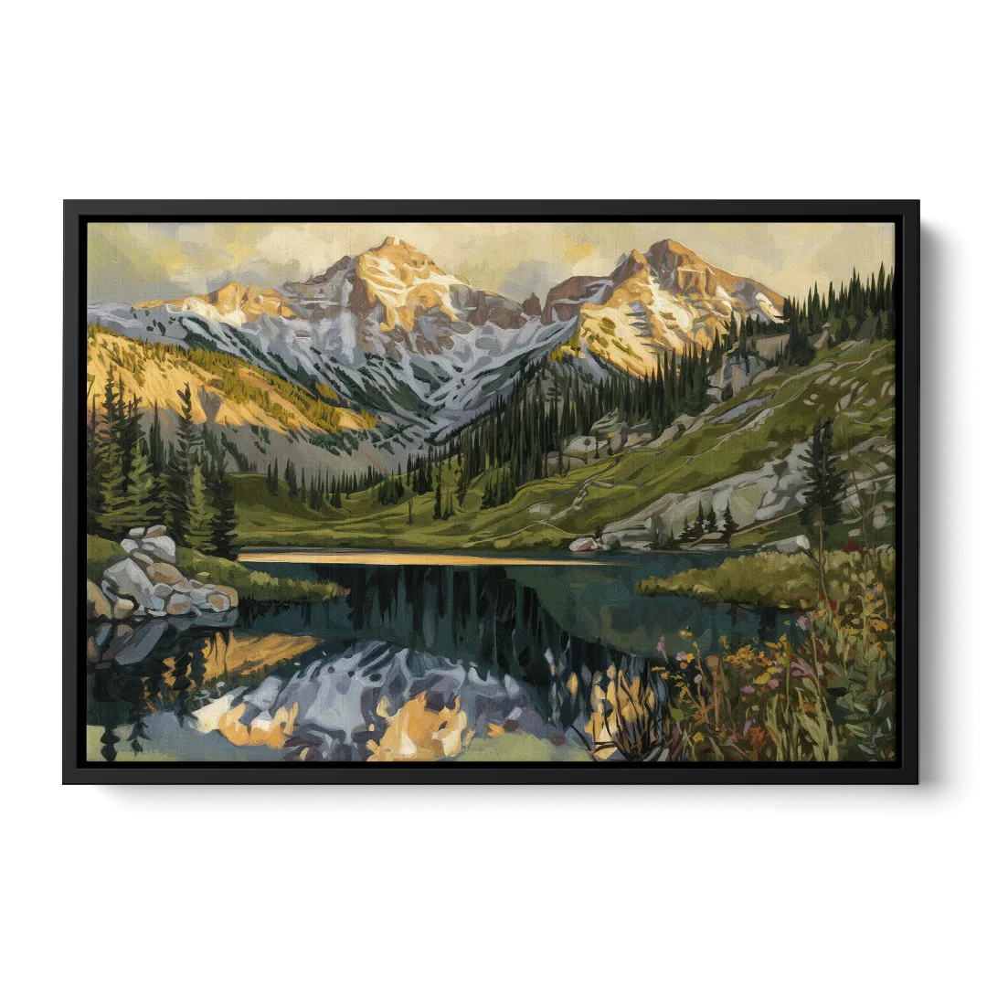 Breckenridge Colorado Rockies - Black Frame Canvas