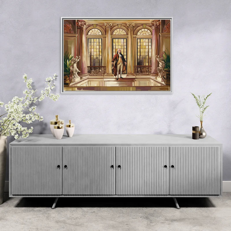 Franklin Architectural Beauty - Living Room White Frame Canvas