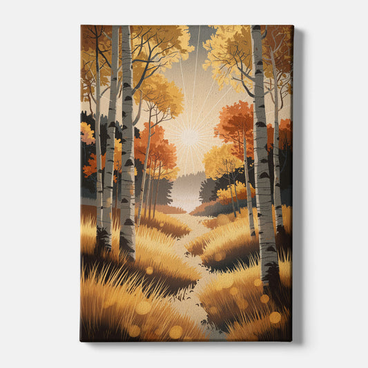 Aspen Sunrise Glow - Canvas Wall Art