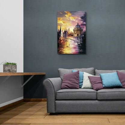 Oxford Cityscape Sunset - Canvas Wall Art Living Room