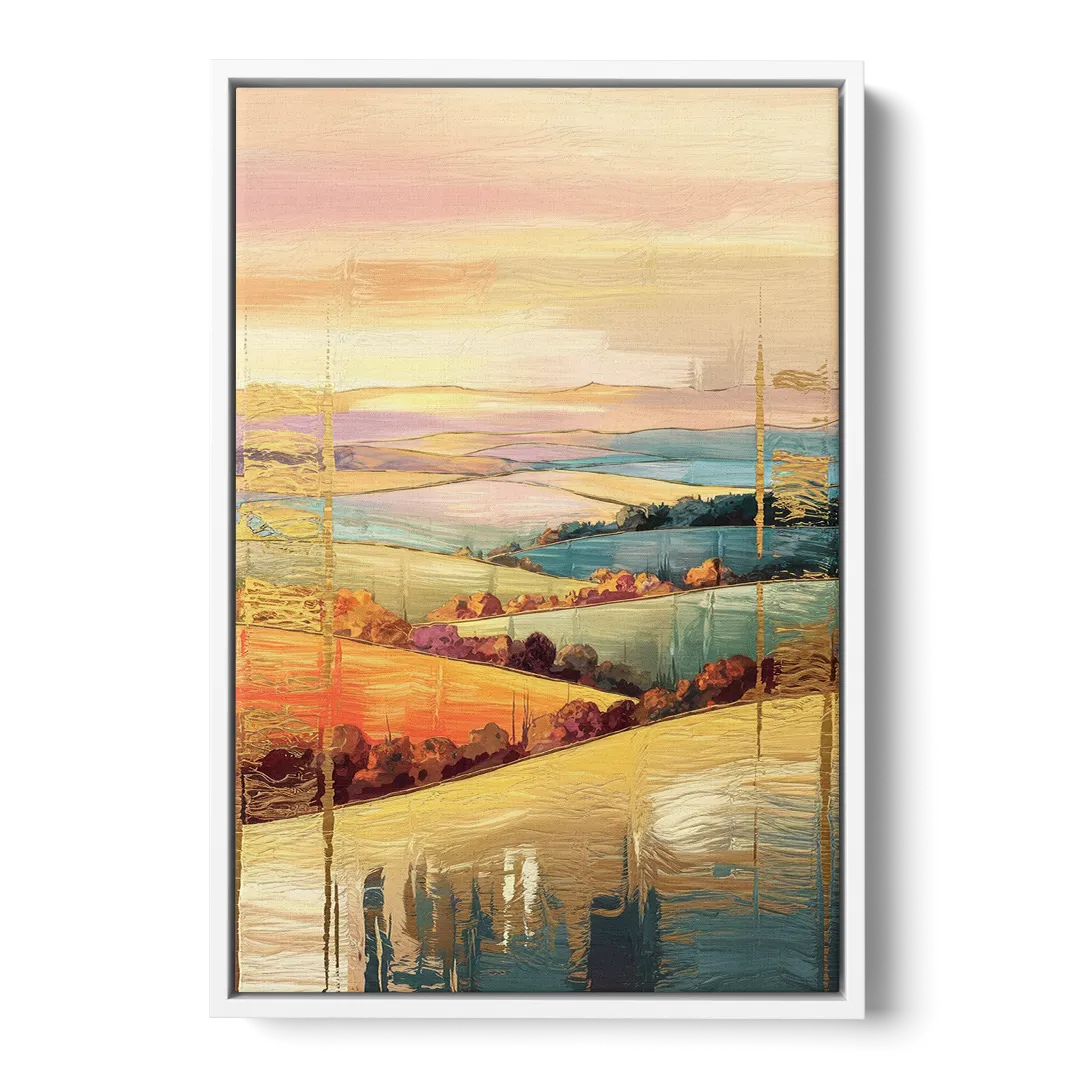 Burlington Scenic Horizons - White Frame Canvas