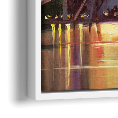 Austin Soaring Bats Scene - Close-Up White Frame Canvas