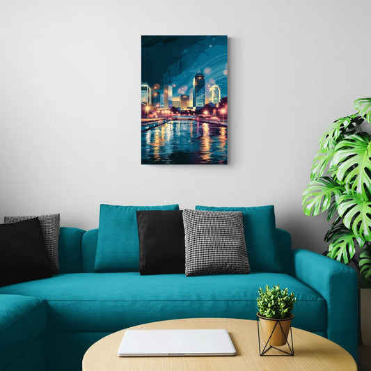 Henderson City Lights - Canvas Wall Art Living Room