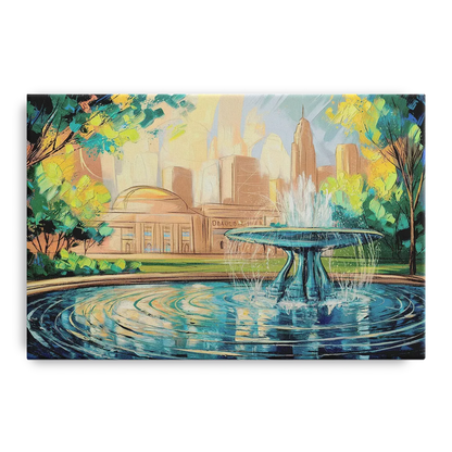 Kansas City Fountains And Parks - Canvas Wall Art
