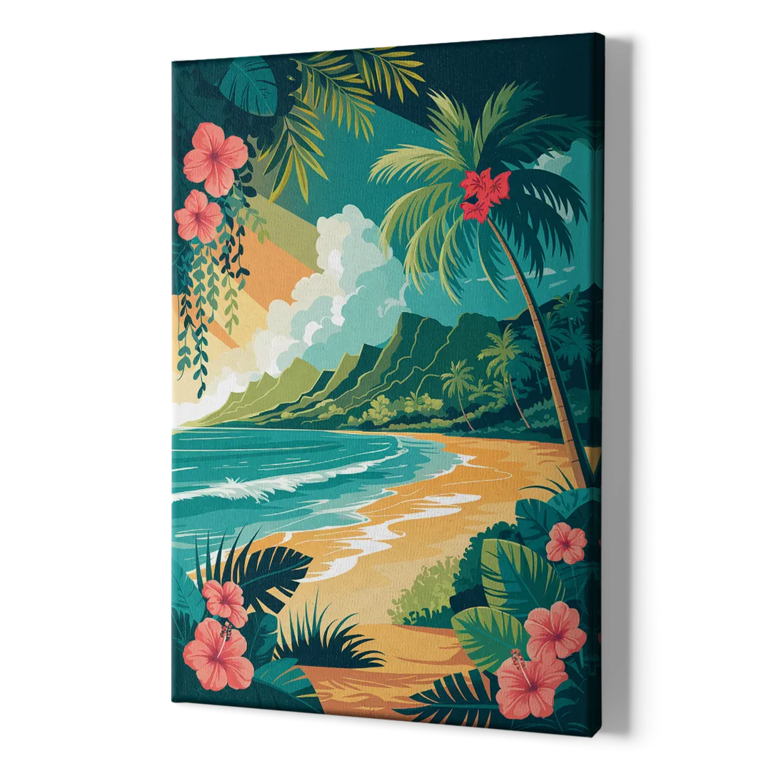 Honolulu Aloha Spirit - Canvas Print Art Sides