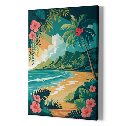 Honolulu Aloha Spirit - Canvas Print Art Sides